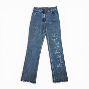 Y2k Euro Jeans Flared Distressed Motivi - Size 26